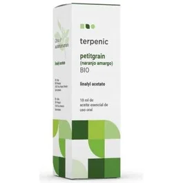 TERPENIC Petitgrain Aceite Esencial Alimentario Bio 10ml, Citrus Aurantium, Antidepresivo y Antiinflamatorio, 100% Puro