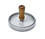 DKD Home Decor Prensa Hamburguesa INOX ACACIA 12x12x8 cm