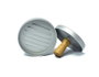 DKD Home Decor Prensa Hamburguesa INOX ACACIA 12x12x8 cm