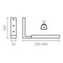 Micel Soporte de pared para microondas MCR02 extensible, Blanco