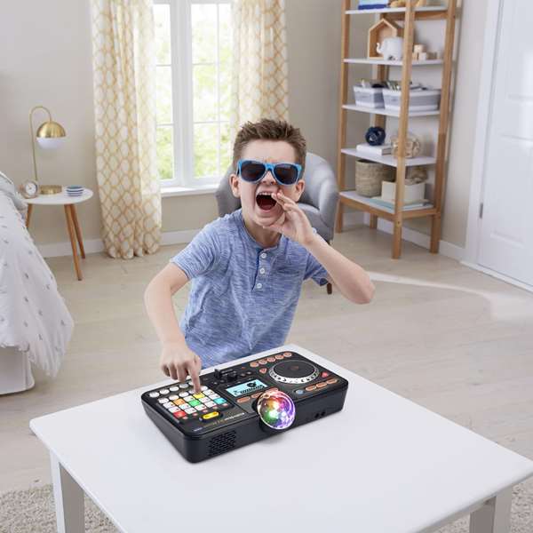 Vtech Mesa de mezclas Kidi DJ Mix con luces, sonidos, disco giratorio para scratch y grabación de mezclas - 23,5x36,5x9,2 cm