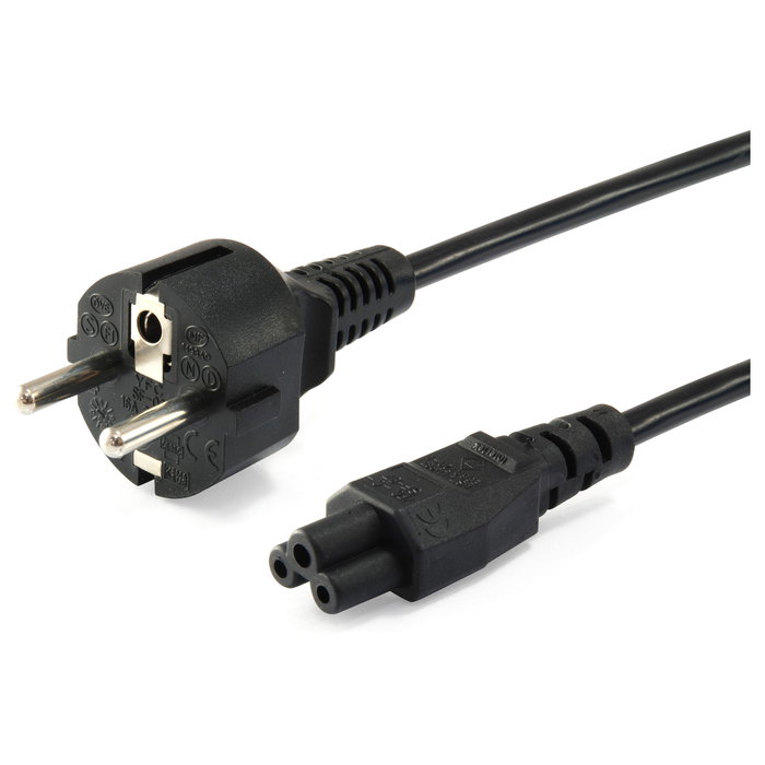 Equip Cable de Alimentación C5 a CEE7/4 Negro 1,8 m Equip Cable de Alimentación C5 a CEE7/4 Negro 1,8 m