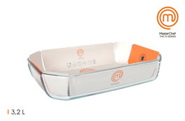 Inde Fuente Horno Rectangular 33x22 cm 3.2L Fabricada en Material Resistente (5 Unidades)