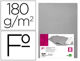 Liderpapel Subcarpeta de archivo folio gris 180g/m2
