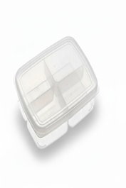 Hermia - 400 Juego de Cajas de Almacenamiento de Plástico Transparente Duradero, 12 Piezas, 400 ml cada una, 15.5 x 21 x 3.5 cm