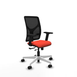 PIQUERAS Y CRESPO Silla de oficina Motilla con mecanismo Sincro/Traslack Naranja oscuro/Negro
