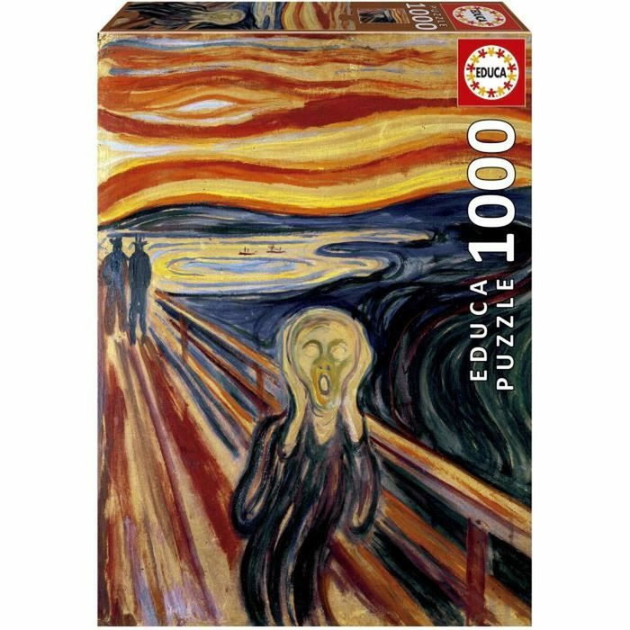 Educa Puzzle 1000 piezas El Grito, Edvard Munch con pegamento especial Educa Puzzle 1000 piezas El Grito, Edvard Munch con pegamento especial