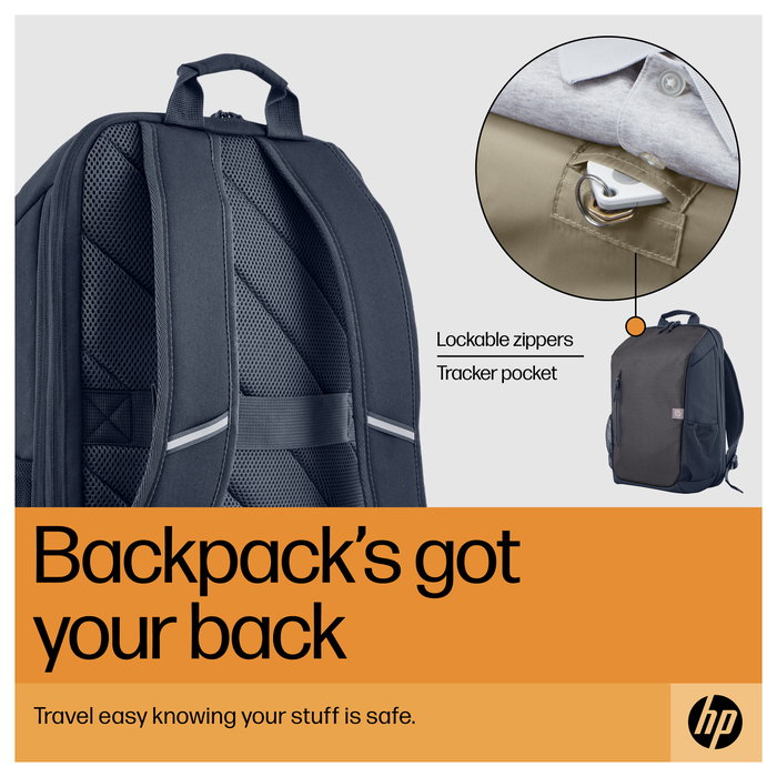 HP Travel Mochila para Portátil 18L 15,6 pulgadas Gris Hierro