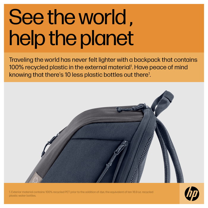 HP Travel Mochila para Portátil 18L 15,6 pulgadas Gris Hierro