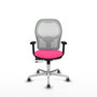 PIQUERAS Y CRESPO Silla de oficina Jorquera Rosa y Blanco