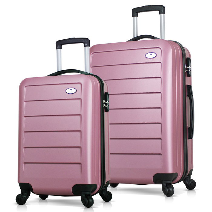 Zoozie Bags 6363 Juego de Maletas de Viaje en Oro Rosa, Material ABS Resistente y Ruedas 360, Incluye Tamaño Cabina y Mediano Zoozie Bags 6363 Juego de Maletas de Viaje en Oro Rosa, Material ABS Resistente y Ruedas 360, Incluye Tamaño Cabina y Mediano