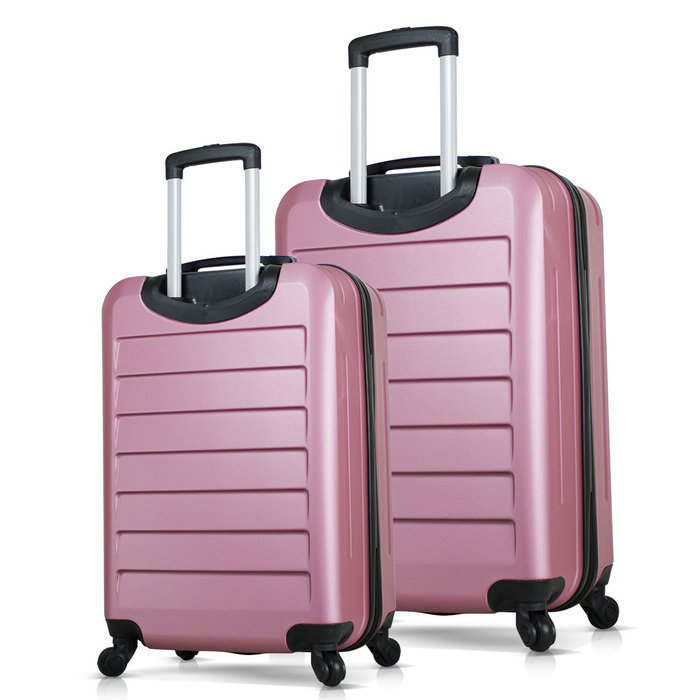 Zoozie Bags 6363 Juego de Maletas de Viaje en Oro Rosa, Material ABS Resistente y Ruedas 360, Incluye Tamaño Cabina y Mediano Zoozie Bags 6363 Juego de Maletas de Viaje en Oro Rosa, Material ABS Resistente y Ruedas 360, Incluye Tamaño Cabina y Mediano