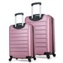 Zoozie Bags 6363 Juego de Maletas de Viaje en Oro Rosa, Material ABS Resistente y Ruedas 360, Incluye Tamaño Cabina y Mediano