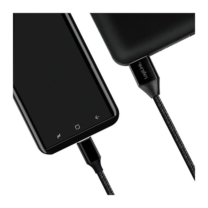 LogiLink CU0140 Cable Adaptador USB 2.0 a USB-C, Conector USB A Macho, 1 m, Negro