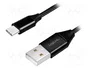 LogiLink Cable USB-A a USB-C 1,0m Negro