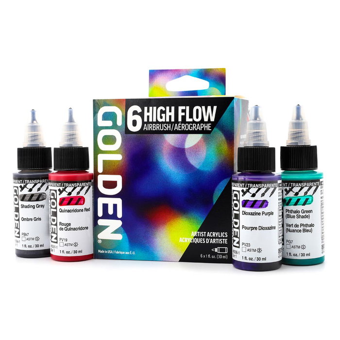 Golden High Flow Colores Acrílicos Airbrush Set Golden High Flow Colores Acrílicos Airbrush Set