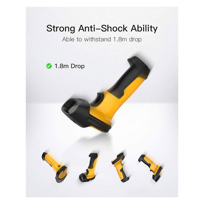 Inateck Lector de Códigos de Barras Portátil Láser 1D Amarillo [BCST-P6_yellow]