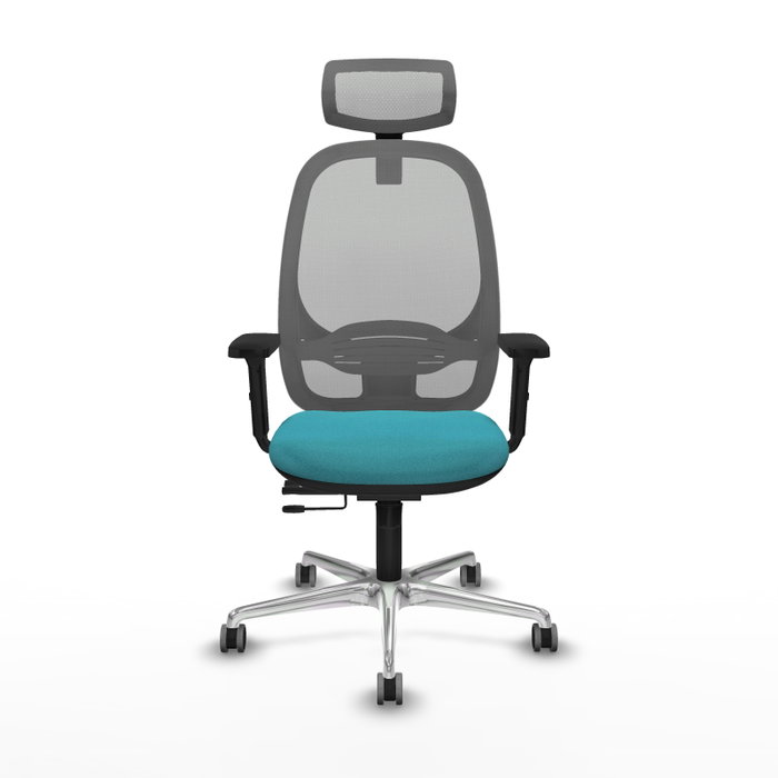 PIQUERAS Y CRESPO Silla de oficina Cilanco con mecanismo Sincro/Traslack Turquesa y Gris PIQUERAS Y CRESPO Silla de oficina Cilanco con mecanismo Sincro/Traslack Turquesa y Gris