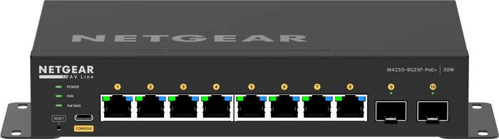 NETGEAR GSM4210PX Switch Gestionado L2/L3 con 8 puertos PoE+ y 2 SFP+