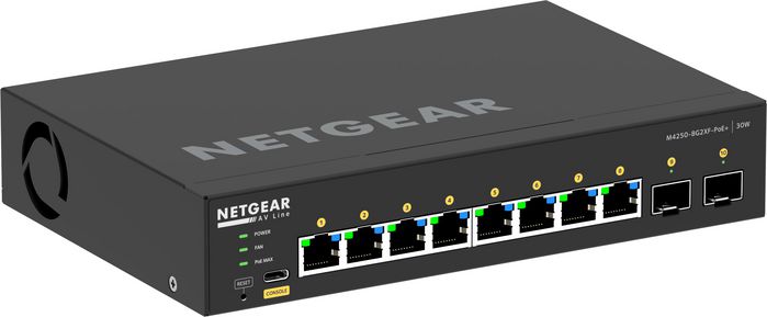 NETGEAR GSM4210PX Switch Gestionado L2/L3 con 8 puertos PoE+ y 2 SFP+