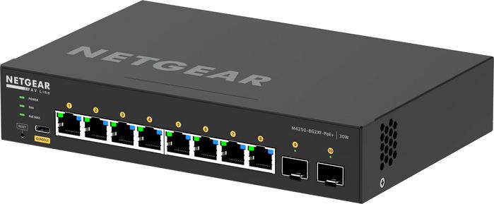 NETGEAR GSM4210PX Switch Gestionado L2/L3 con 8 puertos PoE+ y 2 SFP+