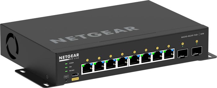 NETGEAR GSM4210PX Switch Gestionado L2/L3 con 8 puertos PoE+ y 2 SFP+