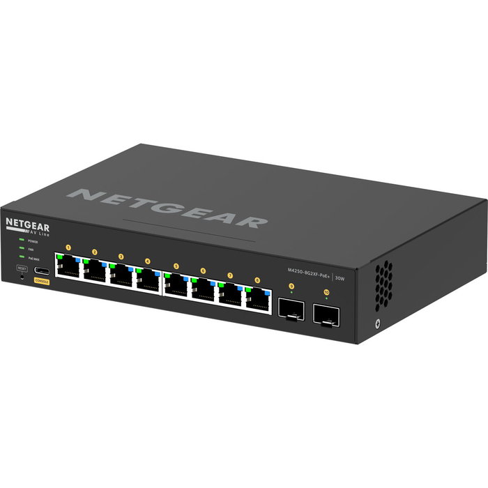 NETGEAR GSM4210PX Switch Gestionado L2/L3 con 8 puertos PoE+ y 2 SFP+