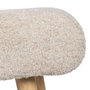 Ixia Banqueta Beige Tejido-Madera Salón 53 x 38 x 41 cm