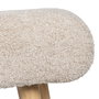 Banqueta Beige Tejido-Madera Salón 53 X 38 X 41 cm