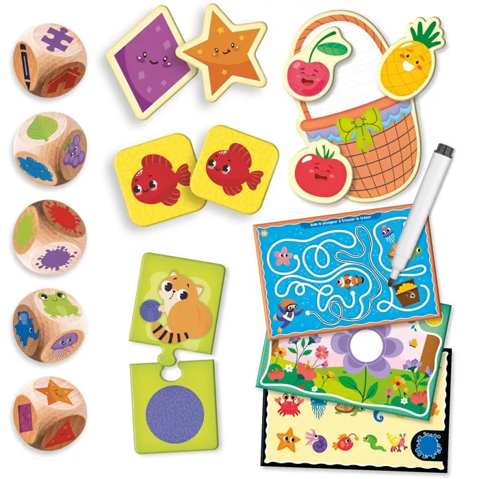 Liscianigiochi AACRX13752 Juego Educativo Juega y Aprende: Desafíos de Lógica y Memoria para Actividades y Desarrollo Cognitivo a Partir de 3 Años