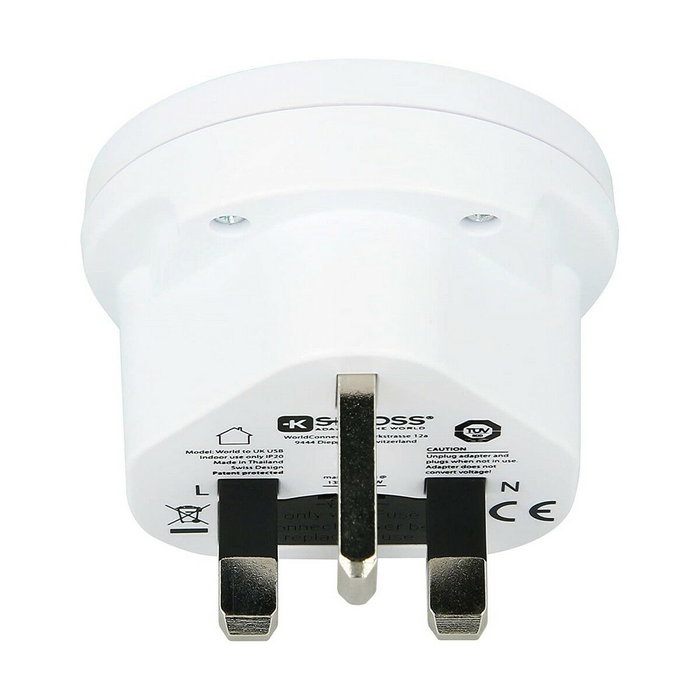 Skross Adaptador Mundial a Reino Unido con USB 1500267