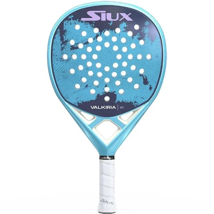 Siux Valkiria Go 2025 - Pala de Pádel Forma Híbrido, 3K Alumesh, Goma EVA Soft, Balance Medio para Control - Ideal para Jugadoras de Nivel Intermedio - Azul y Rosa