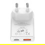 4smarts Cargador FlatPlug Duos 546020, 20W GaN, Carga Rápida, 1 USB-C y 1 USB-A, Blanco