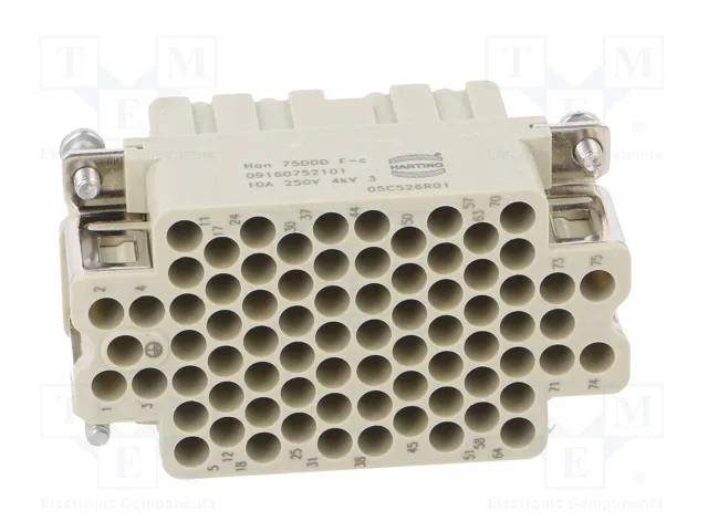 HARTING Han 75DDD F-c Plantilla de contacto Hembra Han® DDD HARTING Han 75DDD F-c Plantilla de contacto Hembra Han® DDD
