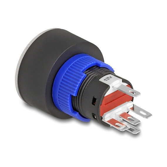 DeLOCK 22047 Pulsador Plástico 22mm IP60 Rojo Negro Azul Plata 230V 3A