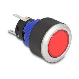 DeLOCK 22047 Pulsador Plástico 22mm IP60 Rojo Negro Azul Plata 230V 3A