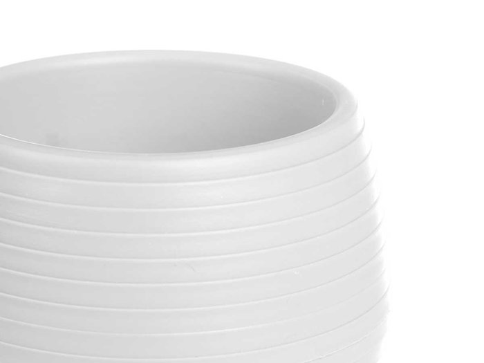 Ibergarden Set 3 Macetas con Reserva de Agua 13 cm Blanca (Set de 4)