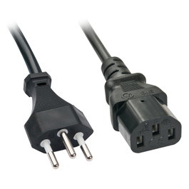LINDY Cable de alimentación C13 a C13 de 3 m, Negro