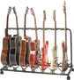 QUIKLOK Soporte Guitarra 7 Unidades con Ruedas de Acero Negro para Suelo