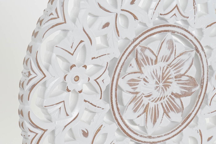 DKD Home Decor Decoración MDF Mandala Blanco 41x8x49