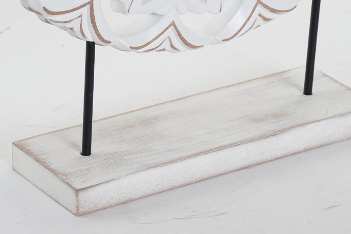 DKD Home Decor Decoración MDF Mandala Blanco 41x8x49