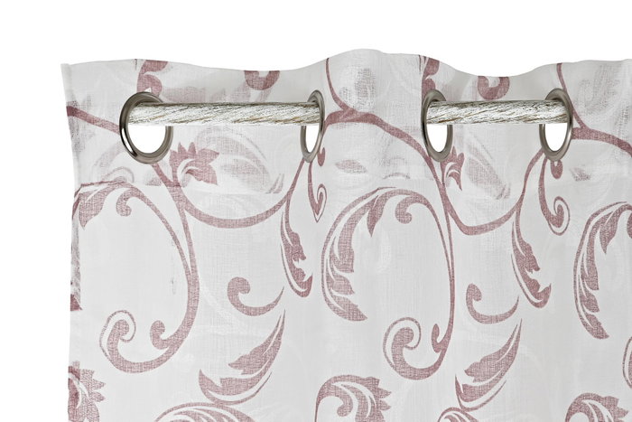 Cortina Alpino DKD Home Decor Barroco Rojo Blanco 270 x 140 cm (2 Unidades)