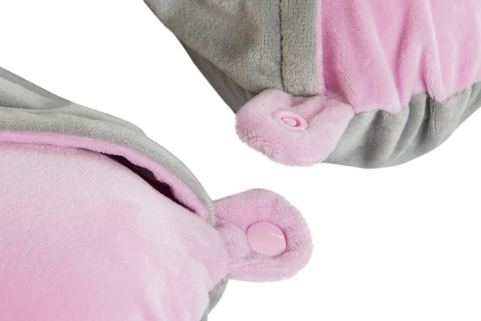 DKD Home Decor Cojín de Viaje Rosa Gris Claro Poliester 10 x 32 x 30 cm 4 Unidades DKD Home Decor Cojín de Viaje Rosa Gris Claro Poliester 10 x 32 x 30 cm 4 Unidades