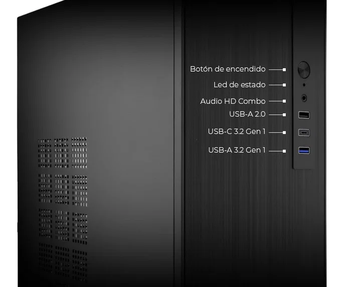 Coolbox M460 Micro ATX con Fuente de Alimentación 500W y USB-C Coolbox M460 Micro ATX con Fuente de Alimentación 500W y USB-C