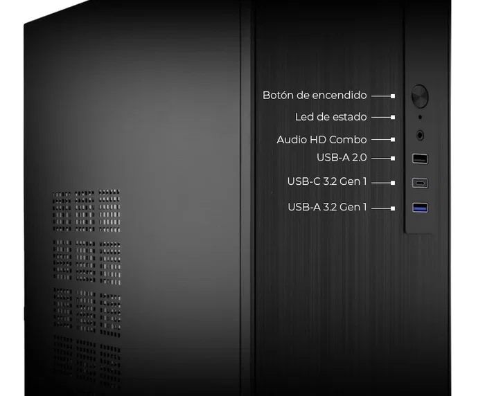 Coolbox M460 Micro ATX con Fuente 500W y USB-C Negro