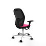 PIQUERAS Y CRESPO Silla de oficina Jorquera Rosa y Negro con Mecanismo Sincro/Traslack