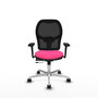 PIQUERAS Y CRESPO Silla de oficina Jorquera Rosa y Negro con Mecanismo Sincro/Traslack