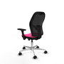 PIQUERAS Y CRESPO Silla de oficina Jorquera Rosa y Negro con Mecanismo Sincro/Traslack