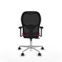 PIQUERAS Y CRESPO Silla de oficina Jorquera Rosa y Negro con Mecanismo Sincro/Traslack