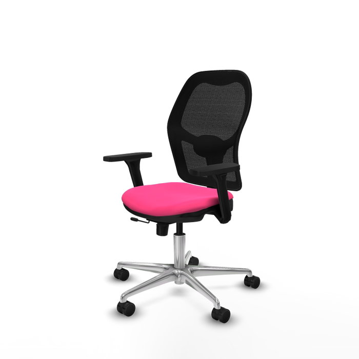 PIQUERAS Y CRESPO Silla de oficina Jorquera Rosa y Negro con Mecanismo Sincro/Traslack PIQUERAS Y CRESPO Silla de oficina Jorquera Rosa y Negro con Mecanismo Sincro/Traslack